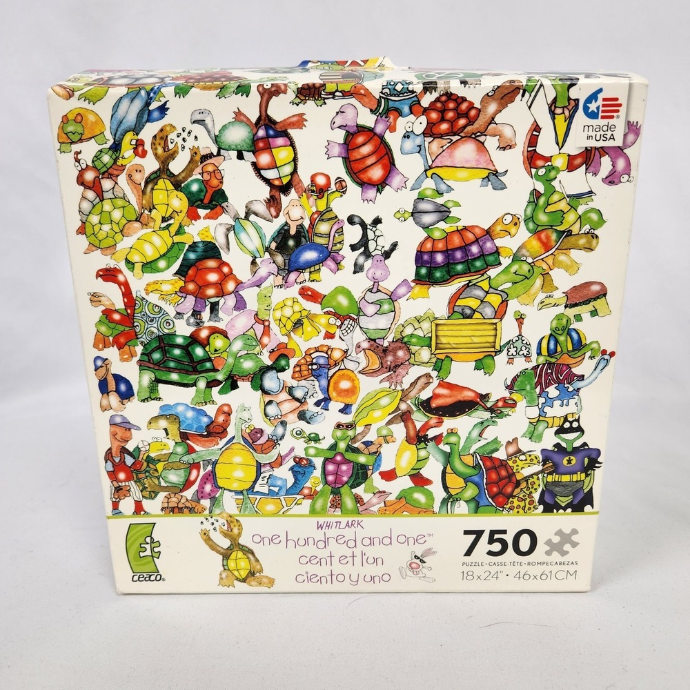 Ceaco‎ Whitlark "One Hundred And One Turtles and a Hare" 750 Pc Puzzle Sealed